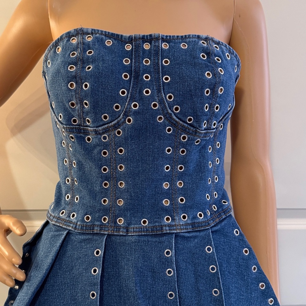 New Akira SOFIA DENIM CORSET WITH GROMMET - Picture 14 of 15